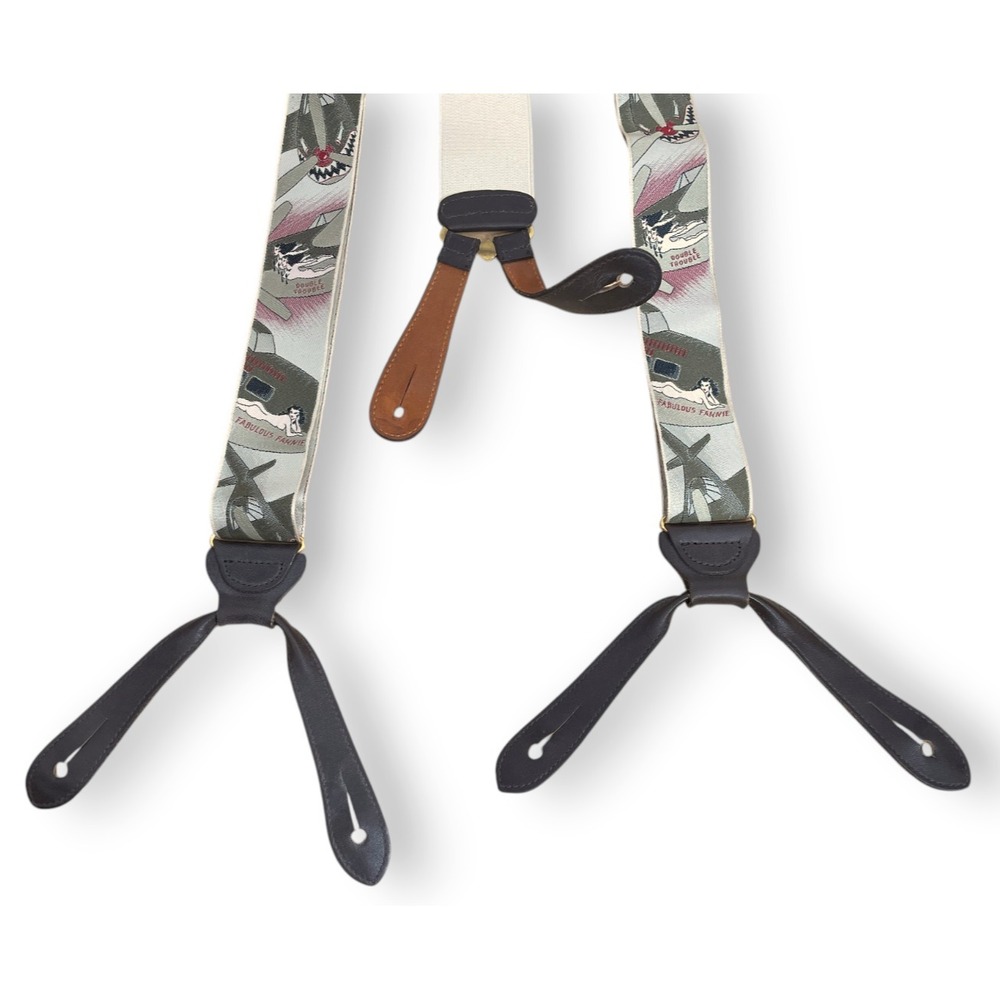 Trafalgar Limited Edition Suspenders Braces Double Trouble World War Two WW2 - Picture 3 of 5